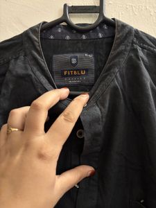 Black Men's Kurta