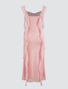 SAVANA Elegant Pink Maxi Dress