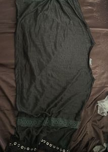 Black Top with Lace Detail