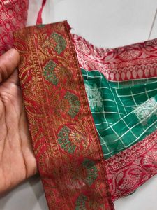 Kids Ethnic Red Brocade Dress
