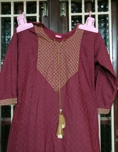 Maroon Kurta Set with Dupatta ❤️