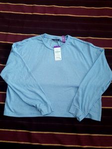 Light Blue Striped Long Sleeve Top from 'Zudio '.