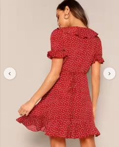 Chic Red Polka Dot Mini Dress