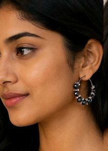 Boho Silk Thread Hoop Earrings combo 3