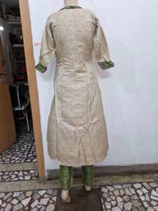 Vintage UP Handloom Pure Silk Tanchoi Kurta &amp; Pant