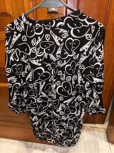 Black &amp; White Graphic Print shirt