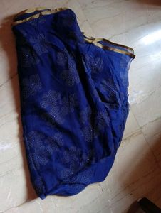 Elegant Blue Floral Saree