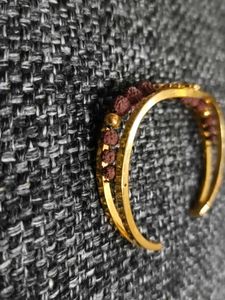 Elegant Gold  polish and Rudraksha Bracelet
