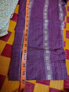 Purple Kurti with Pants and Scarf Set