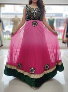 Double Shaded Anarkali Gown