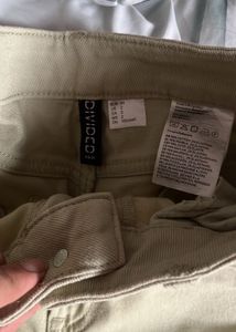 h&amp;m Olive Green Wide Leg Pants