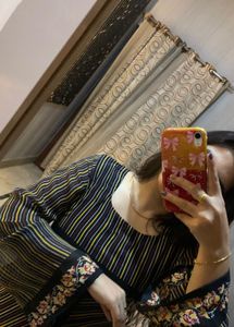 Elegant Striped Ethnic flaired gown🎀🦋❤️