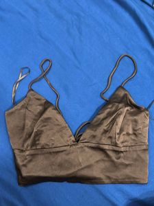 Zara brown satin top