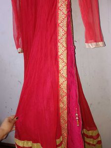 Red &amp; Gold Ethnic Gown