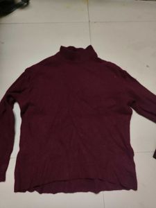 Burgundy Turtleneck Sweater