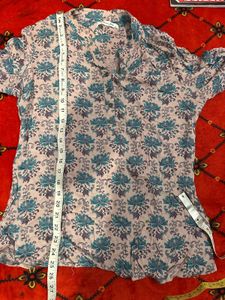 Floral Print Long Sleeve Tunic Top