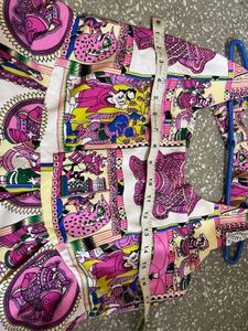 Vibrant Pink Ethnic Print Dress