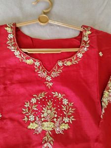 Elegant Red jordosi embroidary Kurta
