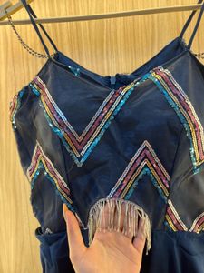 NEW Stunning Blue Sequin Gown