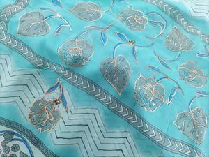 Elegant Blue Floral Saree