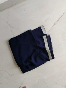 Navy Blue Kurta Set with Skirt and dupatta