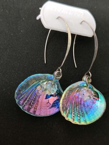 Sparkly Iridescent Shell Earrings