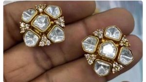 Elegant Kundan Stud Earrings