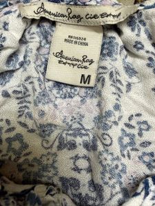 American Rag Cie Boho Floral Ruffle Blouse