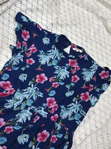Floral blue maxi dress