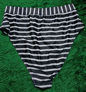 Striped Bikini,🎁big size Bottom