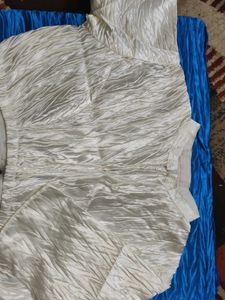 Blue &amp; White Crinkle Fabric