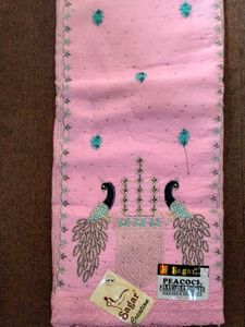 Pink Peacock Dupatta