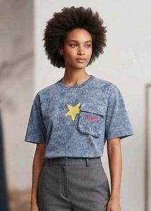 jkids Grey Marbled Star Pocket T-Shirt