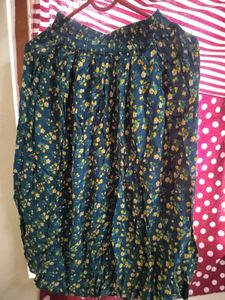 Chic Floral Print Midi Skirt