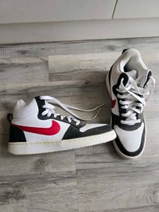 Nike White Black Red High-Top Sneakers