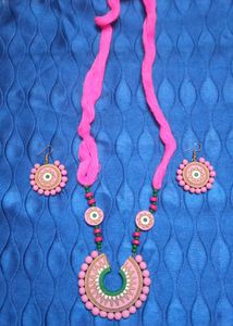 Terracotta Necklace Set Beautiful Light Pink/Baby