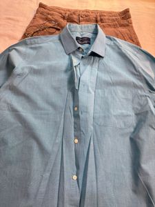 Men's Blue Long Sleeve Shirt