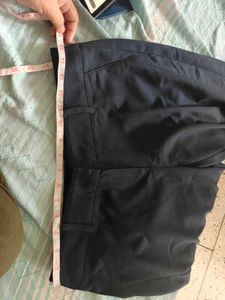Navy Blue Cropped Trousers