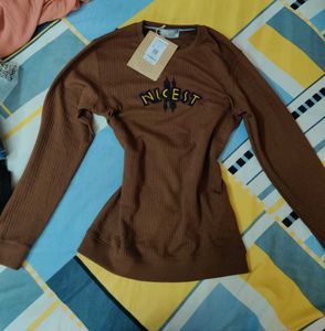 Brown 'Nicest' Long Sleeve Tee