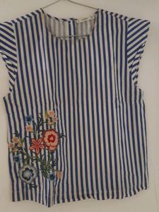 Blue Stripe Top
