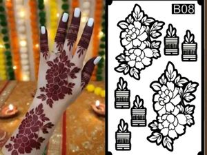 Beautiful Floral Mehendi Stencils