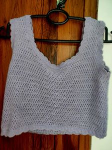 Lavender Crochet Daisy Tank Top