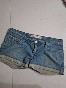 y2k low rise classic Denim Shorts 🌺