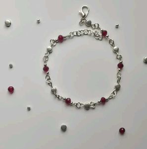 Red Beaded Chain Necklace