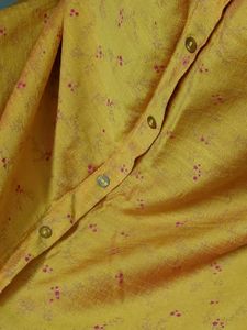 AVAASA Yellow Printed Sleeveless Kurta