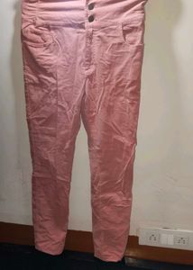 High-Waisted Pink Trousers
