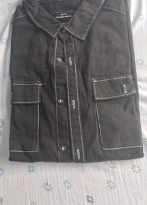 Men's Black Cargo Shirt