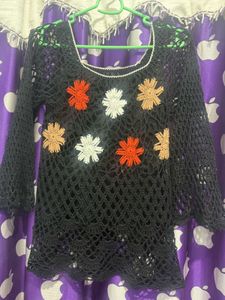Chic Crochet Flower Top