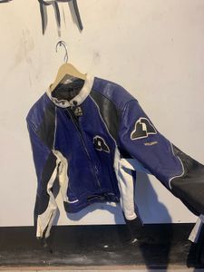 Blue Leather Racing Jacket