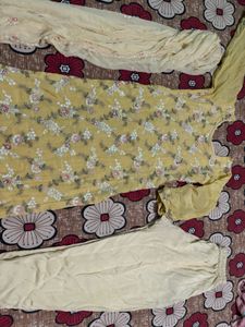 Yellow Embroidered Kurta